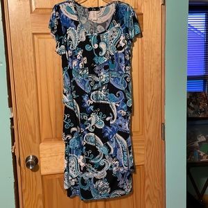 J Lee ruffle front dress.